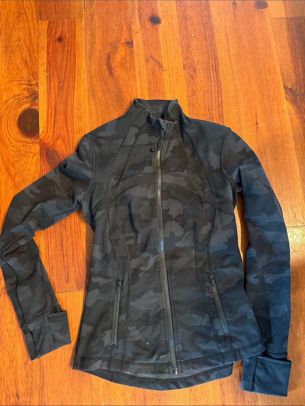 lululemon athletica Women's Black Camouflage Bomber-Style Jacket